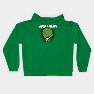 Cute Kawaii Rock And Roll Musician Dinosaur Gift For Dinosaur Lovers Kids Hoodie